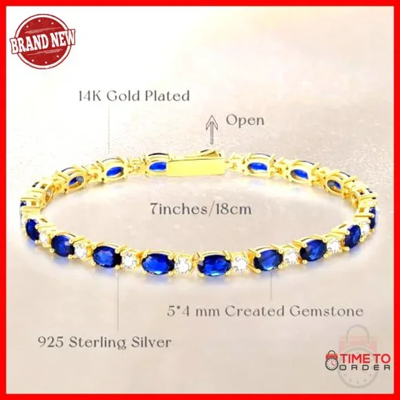 Sterling Silver Tennis Bracelet Birthstone Minimal Chic Jewelry Gift Women
